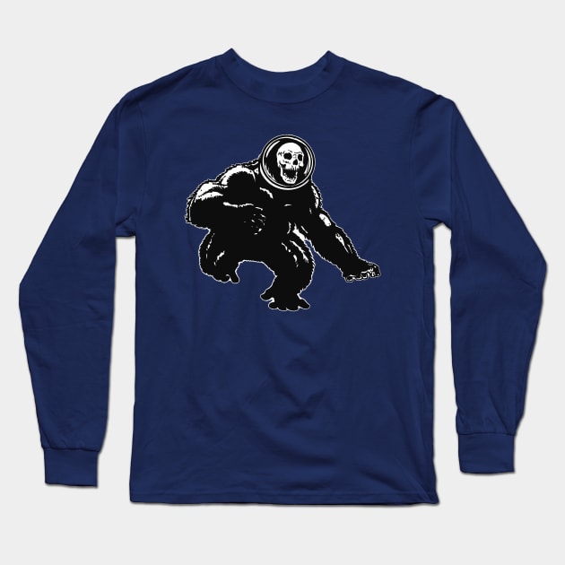 Robot Monster Attacks Long Sleeve T-Shirt by Hart Comic Art